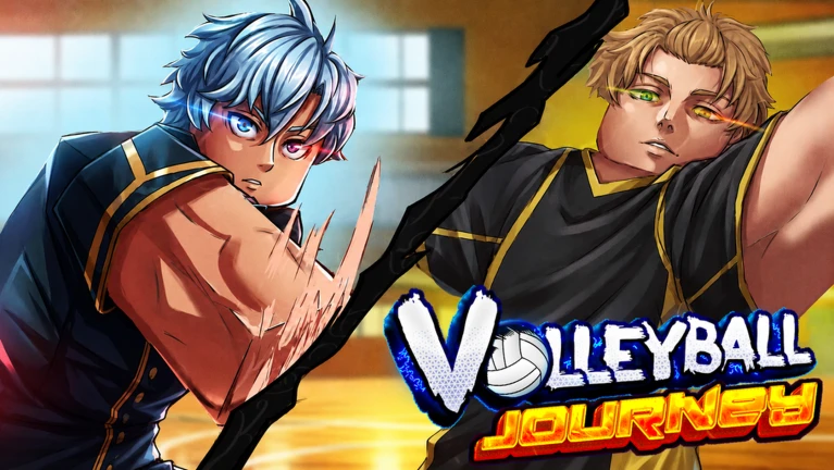 Volleyball Journey Roblox game artwork showing two volleyball players
